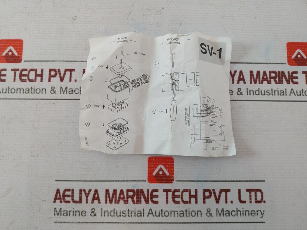M20X1.5 Sv-1 Din 43650 Form A Solenoid Connector