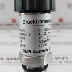 M290712-1 Cmr Autronic 0-40Bar 10-30Vdc Pressure Transmitter