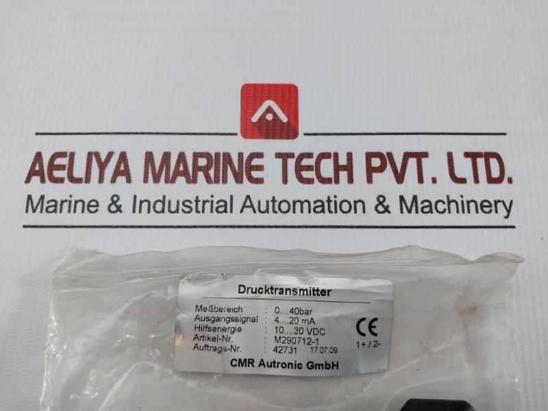 M290712-1 Cmr Autronic 0-40Bar 10-30Vdc Pressure Transmitter