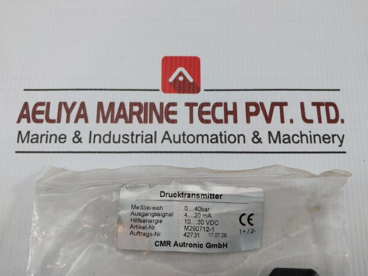 M290712-1 Cmr Autronic 0-40Bar 10-30Vdc Pressure Transmitter