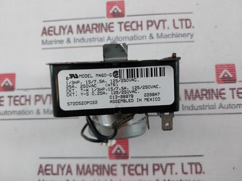 M460-g 25A, 250Vac (Htr) Timer And Cycle Reversing Switch M006 3W S 115Vac 60Hz