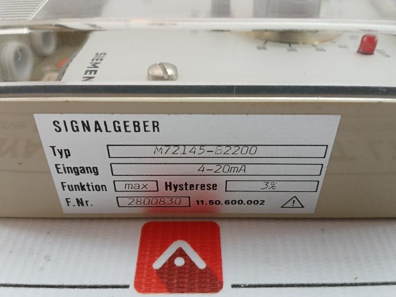 M72145-b2200 Limit Value Signal Generator Siemens Input 4-20Ma