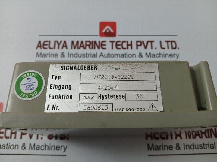 M72145-e2200 Siemens Signal Generator 4-20Ma