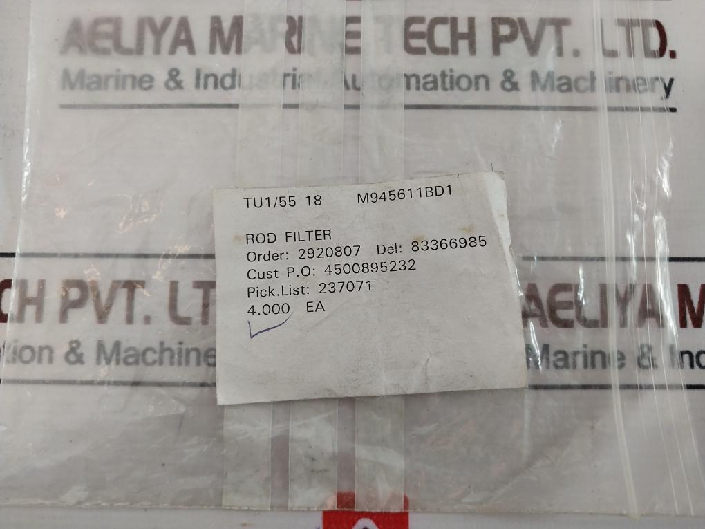 Lot of 4x M945611BD1 ROD Filter 2920807 TU1/55 18