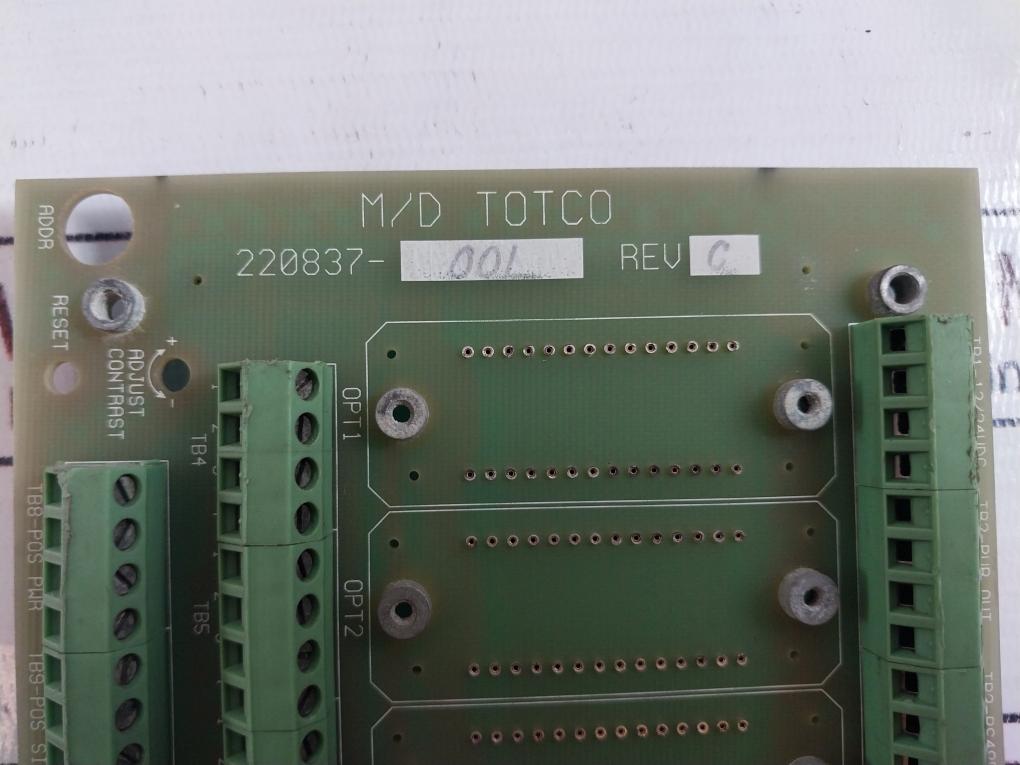 M/d Totco 220837-001 PCB Card Rev: C