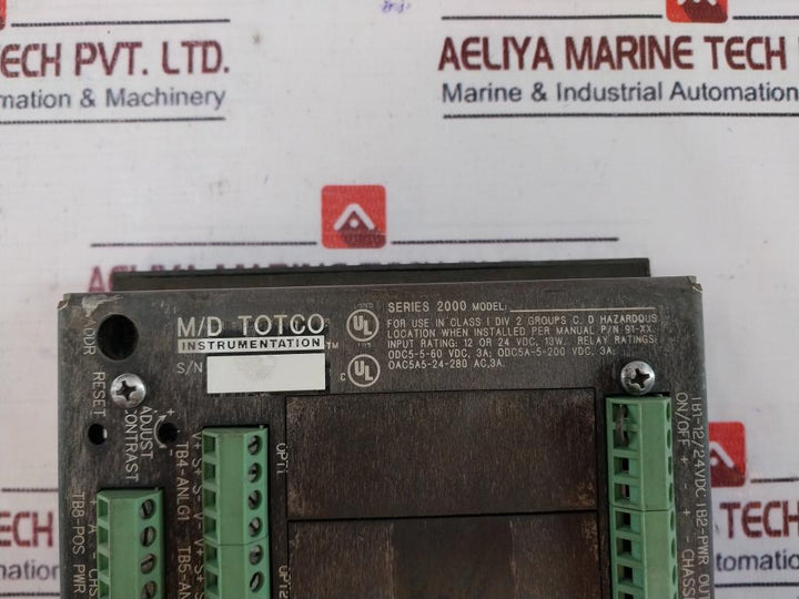 M/D Totco Lm2-e5995-slave Series 2000 Display Panel 220877-003/91-xx