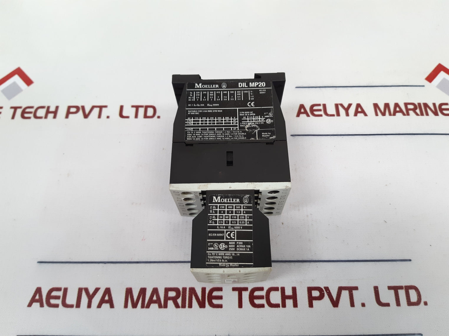 Moeller Dil M32-xhi22 Contactor With Auxiliary Block Dil Mp20, Dil M12-xspr 240