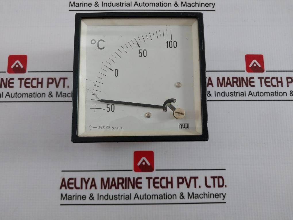 M&W Dbq 96 Analog Temperature Indicator Celsius 24V Pt100 Lt9 2X10Ω
