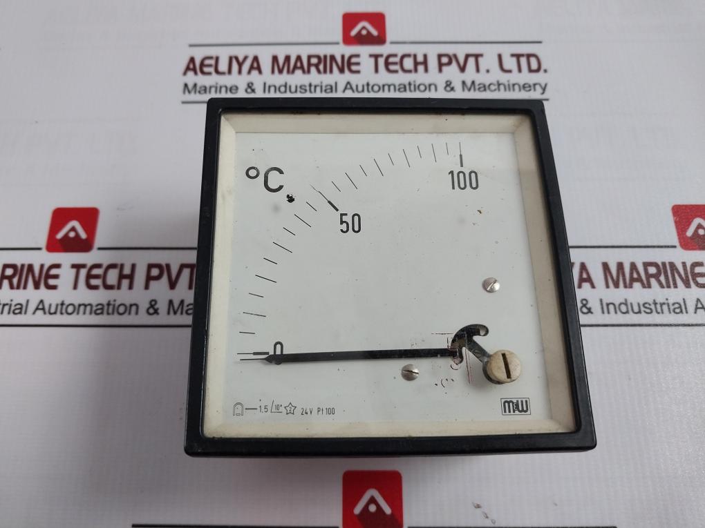 M&W Dbq 96 Analog Temperature Indicator Celsius Pt100 0-100 C 24V