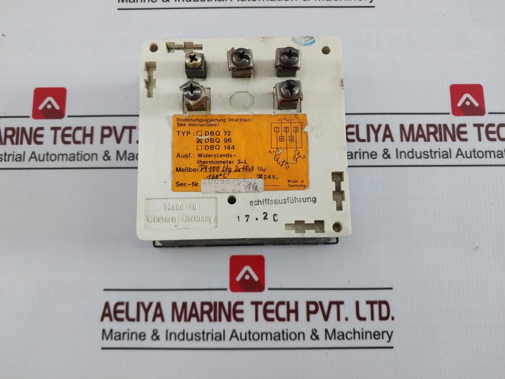M&W Dbq 96 Analog Meter With Celsius Scale Pt100 24V Dc