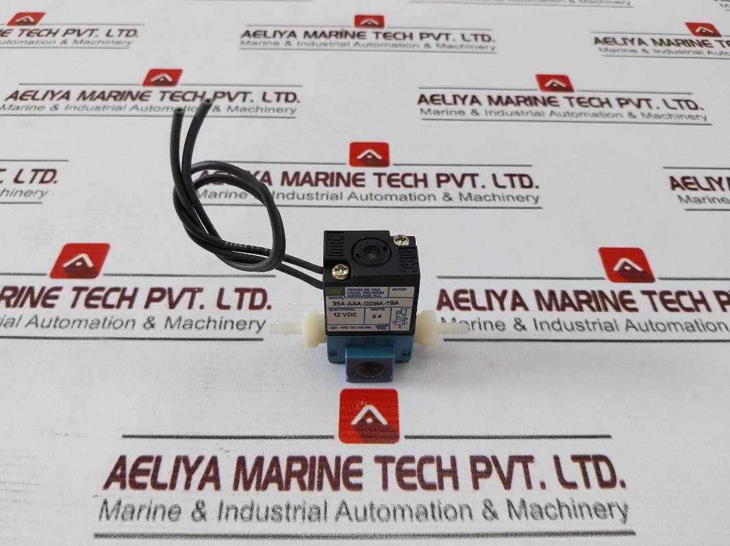 Mac 35A-aaa-ddba-1Ba Solenoid Valve 12 Vdc, 5.4 Watts, Vac To 120 Psi