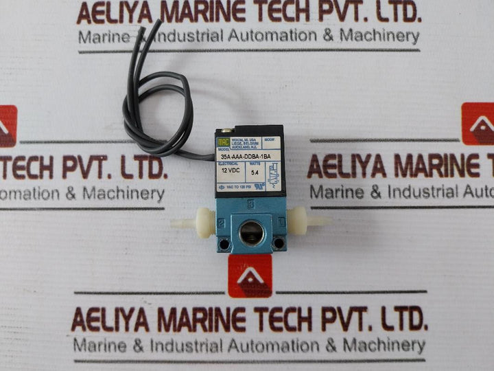 Mac 35A-aaa-ddba-1Ba Solenoid Valve 12 Vdc, 5.4 Watts, Vac To 120 Psi