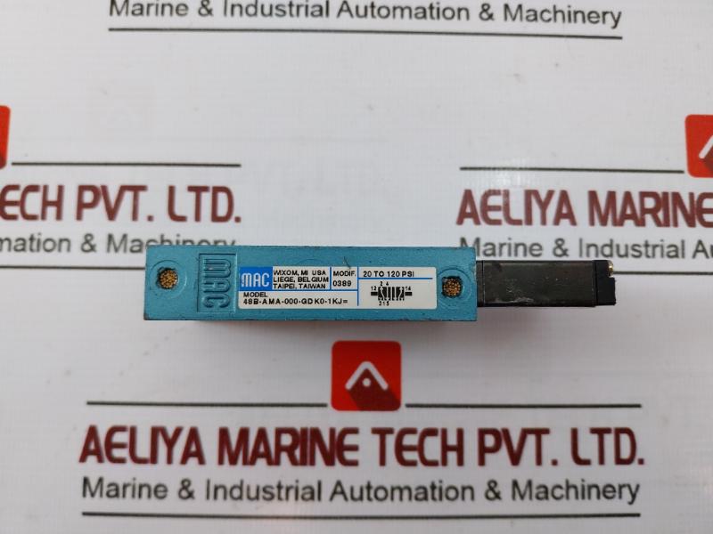 Mac 48B-ama-000-gdk0-1Kj Single Solenoid Piloted Valve 12Vdc