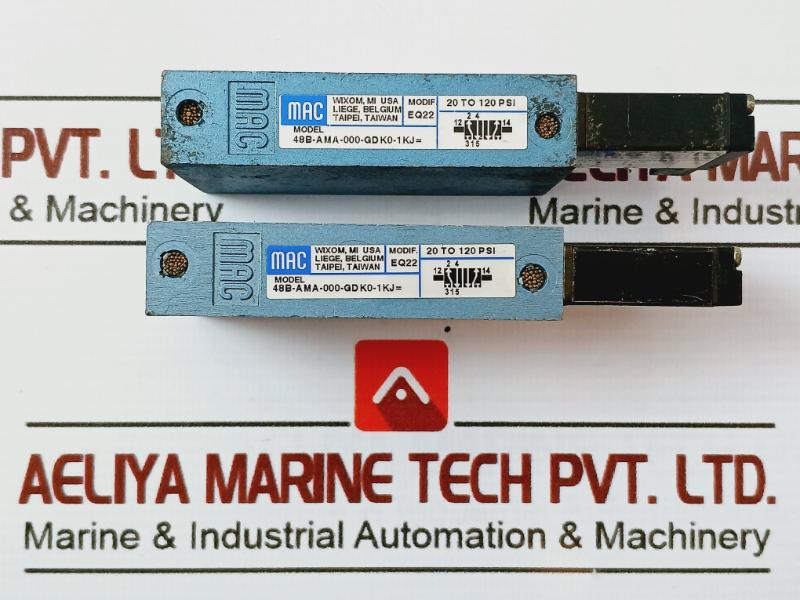 Mac 48B-ama-000-gdk0-1Kj= Single Solenoid Piloted Valve