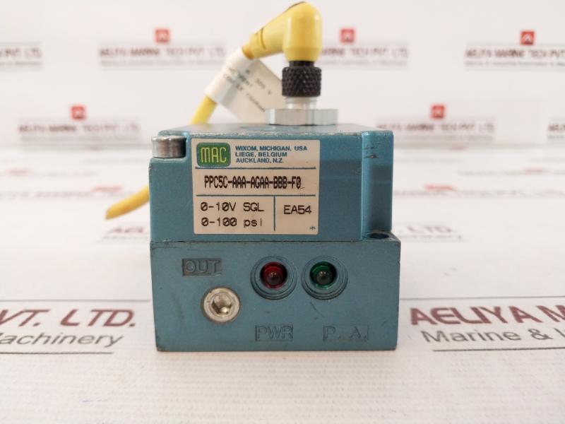 Mac Ppc5C-aaa-agaa-bbb-f0 Pressure Control Valve 0-10V Sgl 0-100 Psi 4A 300V