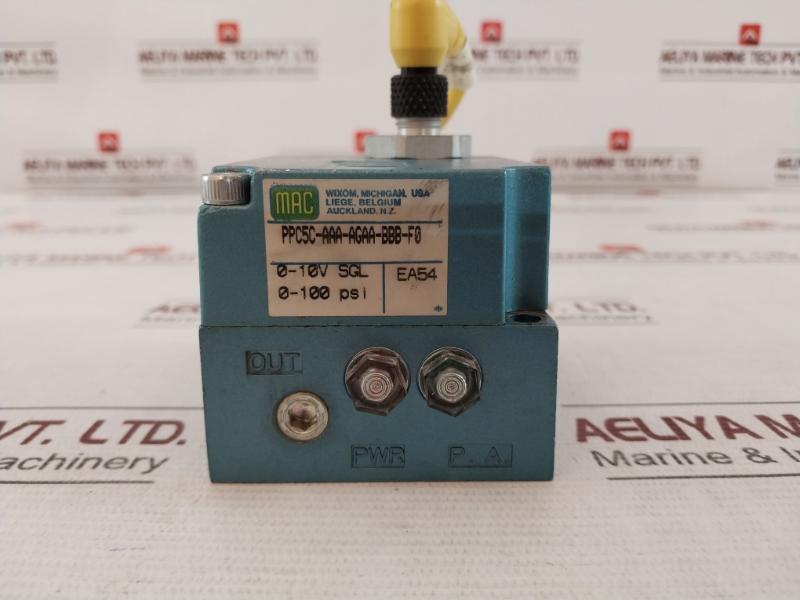 Mac Ppc5C-aaa-agaa-bbb-f0 Pressure Control Valve 0-10V Sgl 0-100 Psi Ea54 4A 300V