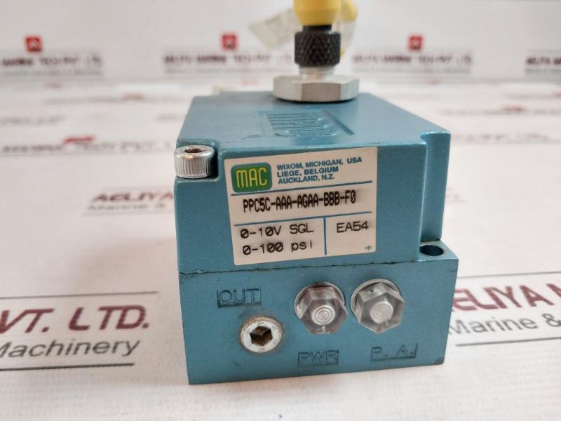 Mac Ppc5C-aaa-agaa-bbb-f0 Pressure Control Valve 23275-06-06 Rev.No:03 +18-28Vdc