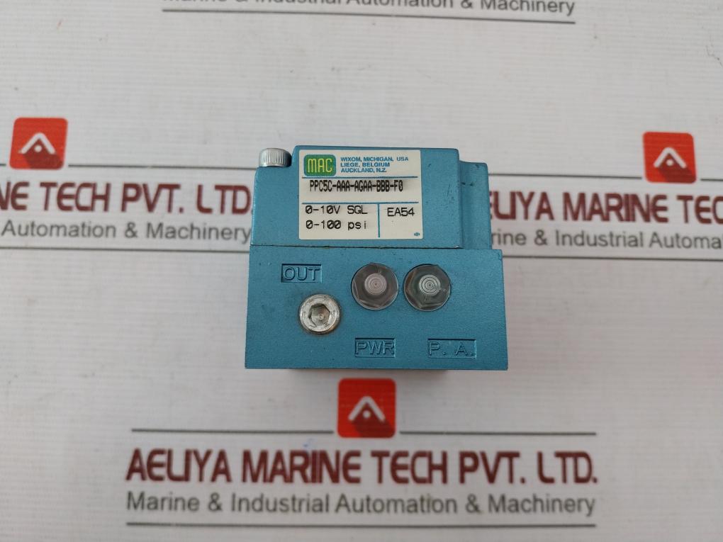 Mac Ppc5C-aaa-agaa-bbb-f0 Pressure Control Valve Rev 3 0-10 V Sgl 0-100 Psi