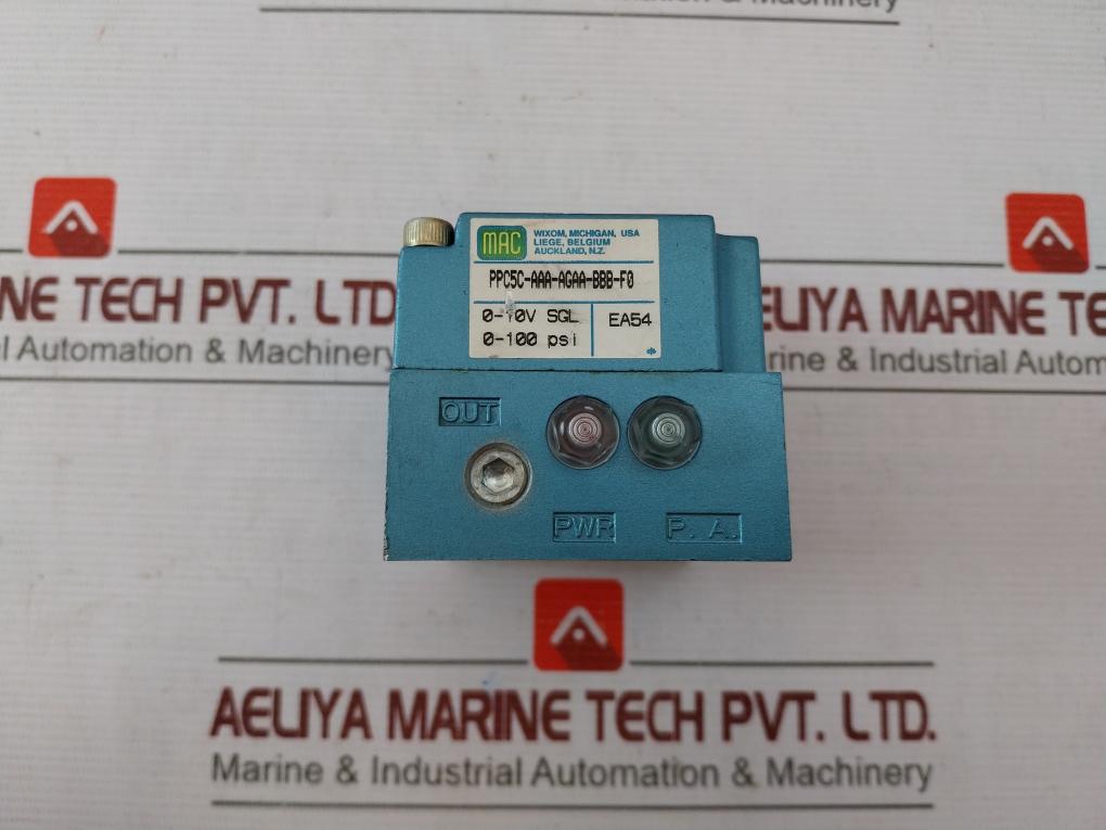Mac Ppc5C-aaa-agaa-bbb-f0 Pressure Control Valve Rev 3 0-10 V Sgl 0-100 Psi