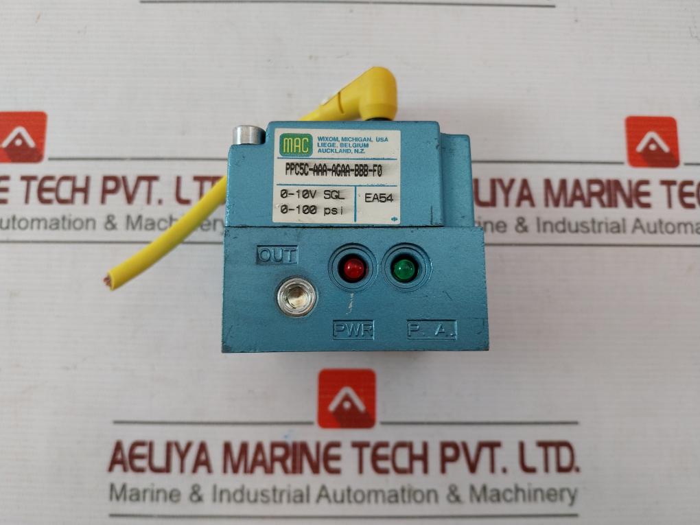 Mac Ppc5C-aaa-agaa-bbb-f0 Pressure Control Valve Rev 3 0-10V Sgl 0-100 Psi