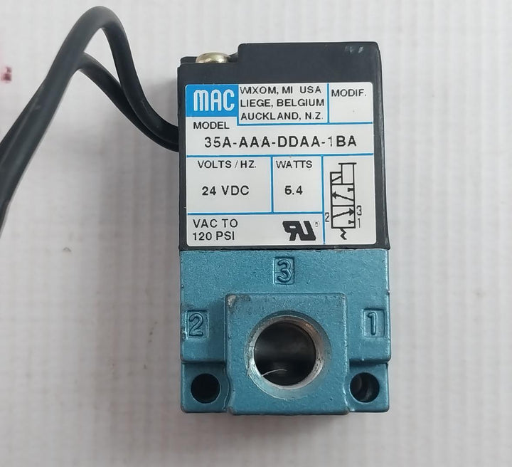 Mac 35A-aaa-ddaa-1Ba Universal Solenoid Valve 24 Vdc 120 Psi