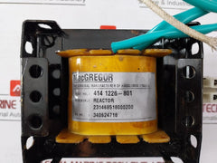 Macgregor 414 1226-801, 231468518000200 Crown Steam Transformer Ei 120
