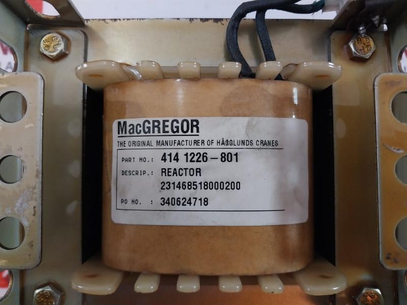 Macgregor 414 1226-801 Crown Steam Transformer Reactor 231468518000200