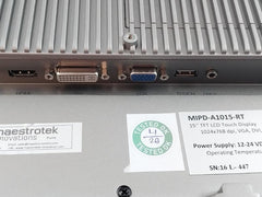 Maestrotek 15” Tft Lcd Touch Display Mipd-a1015-rt 12-24 Vdc