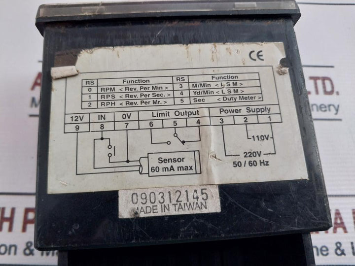 Mag Sm-20 Tachometer & Line Speed Meter 50/60 Hz