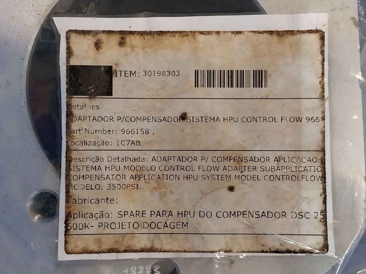 Magnaloy 966158 Adapter Compensator Application Hpu Control Flow System 3500Psi