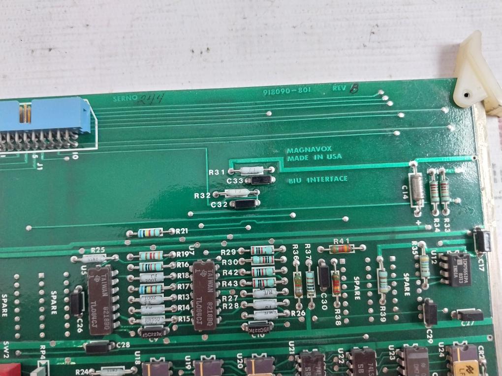 Magnavox 918090-801 Biu Interface Printed Circuit Board Rev. B 411097-1