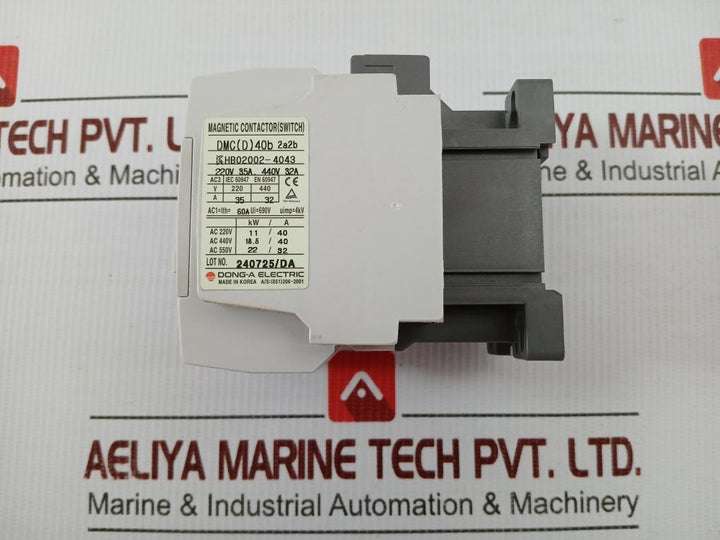 Magnetic Contactor 200V 50-60Hz Dong-a Dmc(D)40B 2A2B