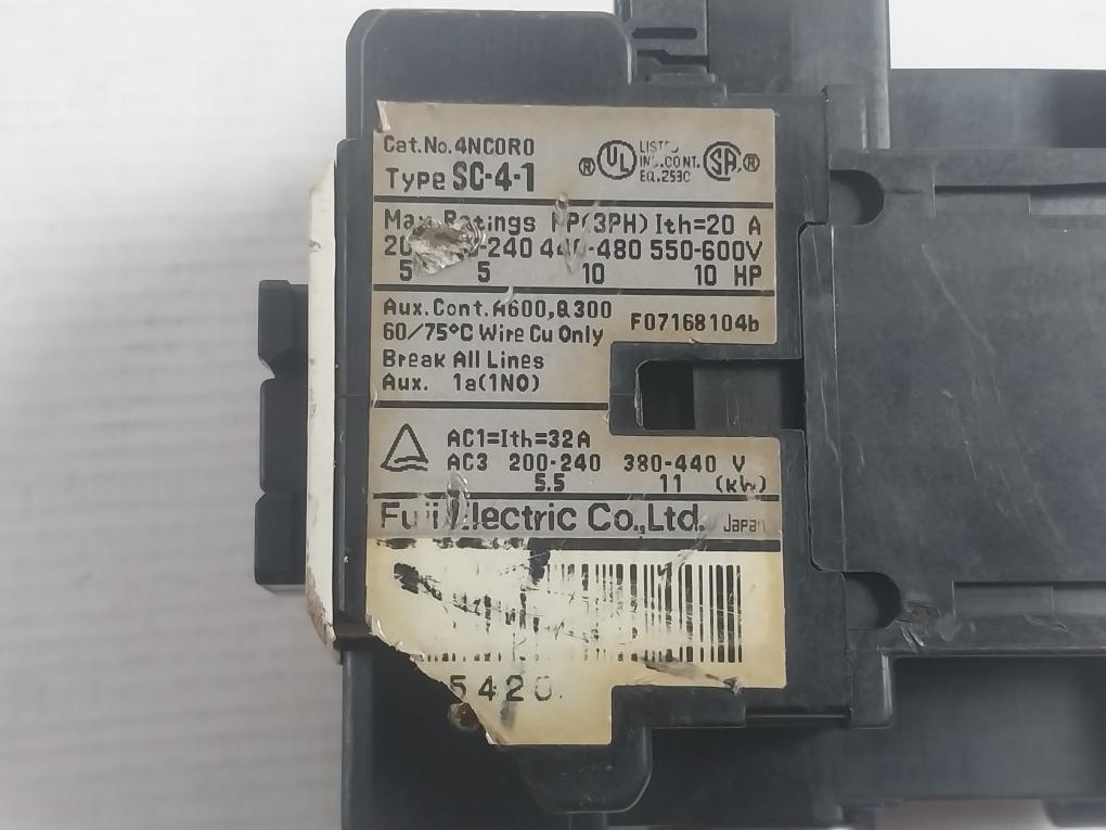 Magnetic Contactor 20A Sc-4-1 Fuji Electric 3Hp 200-220Vac