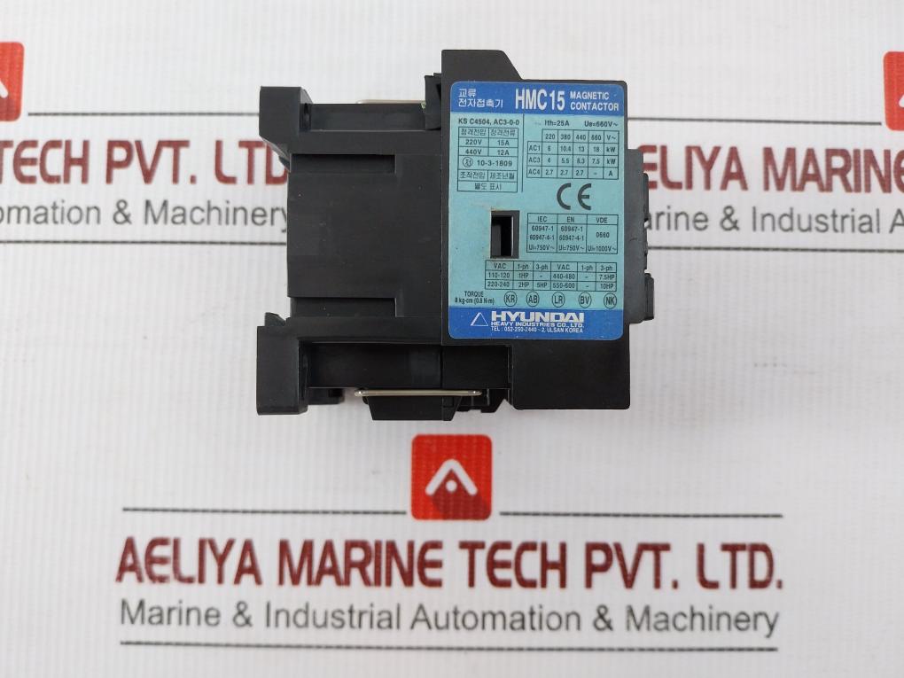 Magnetic Contactor 660V/25A Hmc15 Hyundai