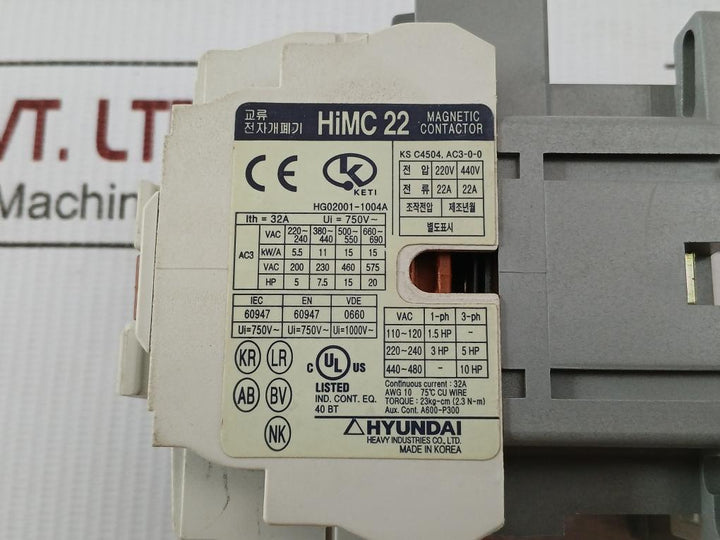 Magnetic Contactor Himc 22 Hyundai