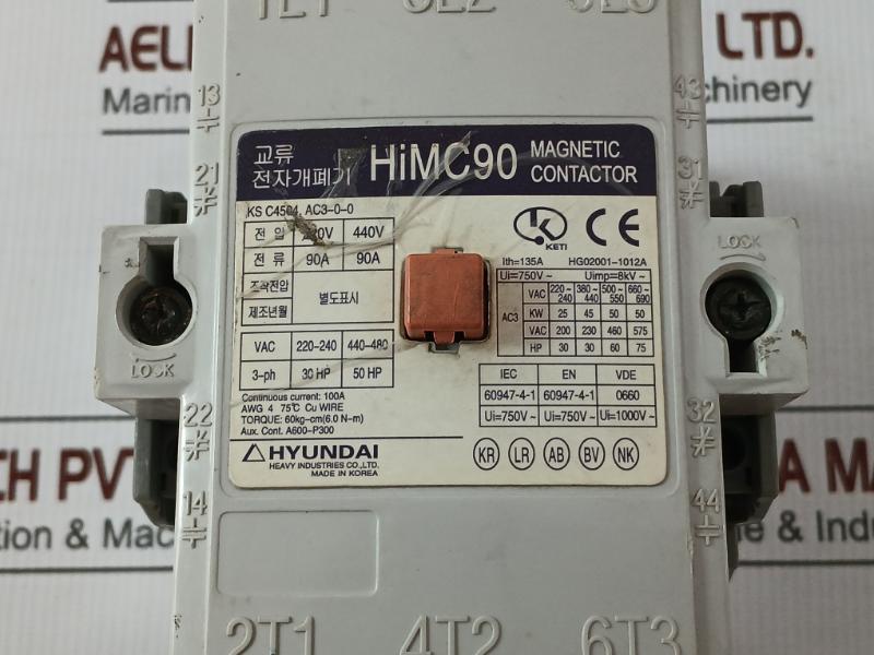 Magnetic Contactor Himc 900 Hyundai 100A 440V/60Hz