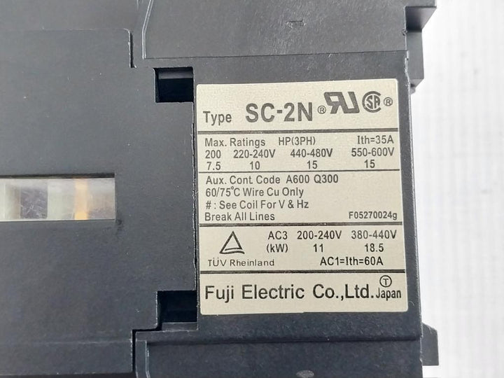 Magnetic Contactor Sc-2N [35] Fuji Electric 100V 50/60Hz
