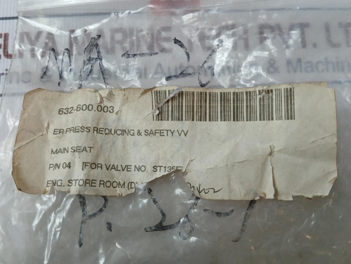 Main Seat For Er Pressure Reducing &amp; Safety Valve St135 Ma-26 P.26-1