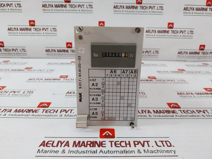 Mak 9.01.7-93.11.00-02 Motor Control Card Rack 9.01.7-91.21.00-14