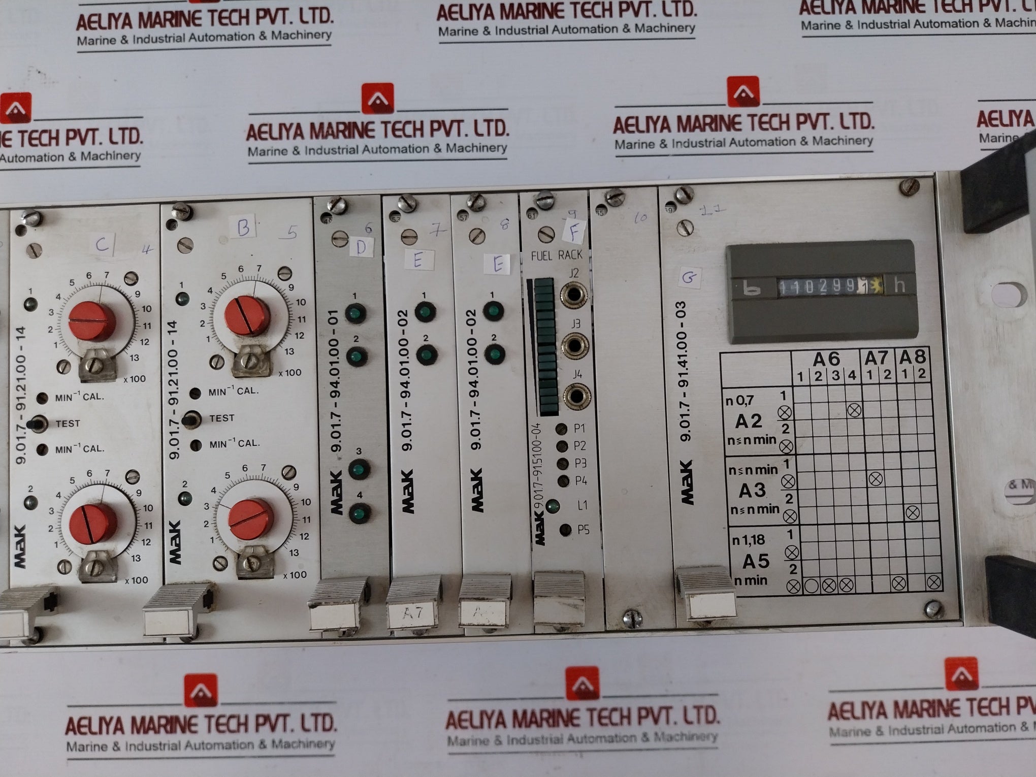 Mak 9.01.7-93.11.00-02 Motor Control Card Rack 9.01.7-91.21.00-14