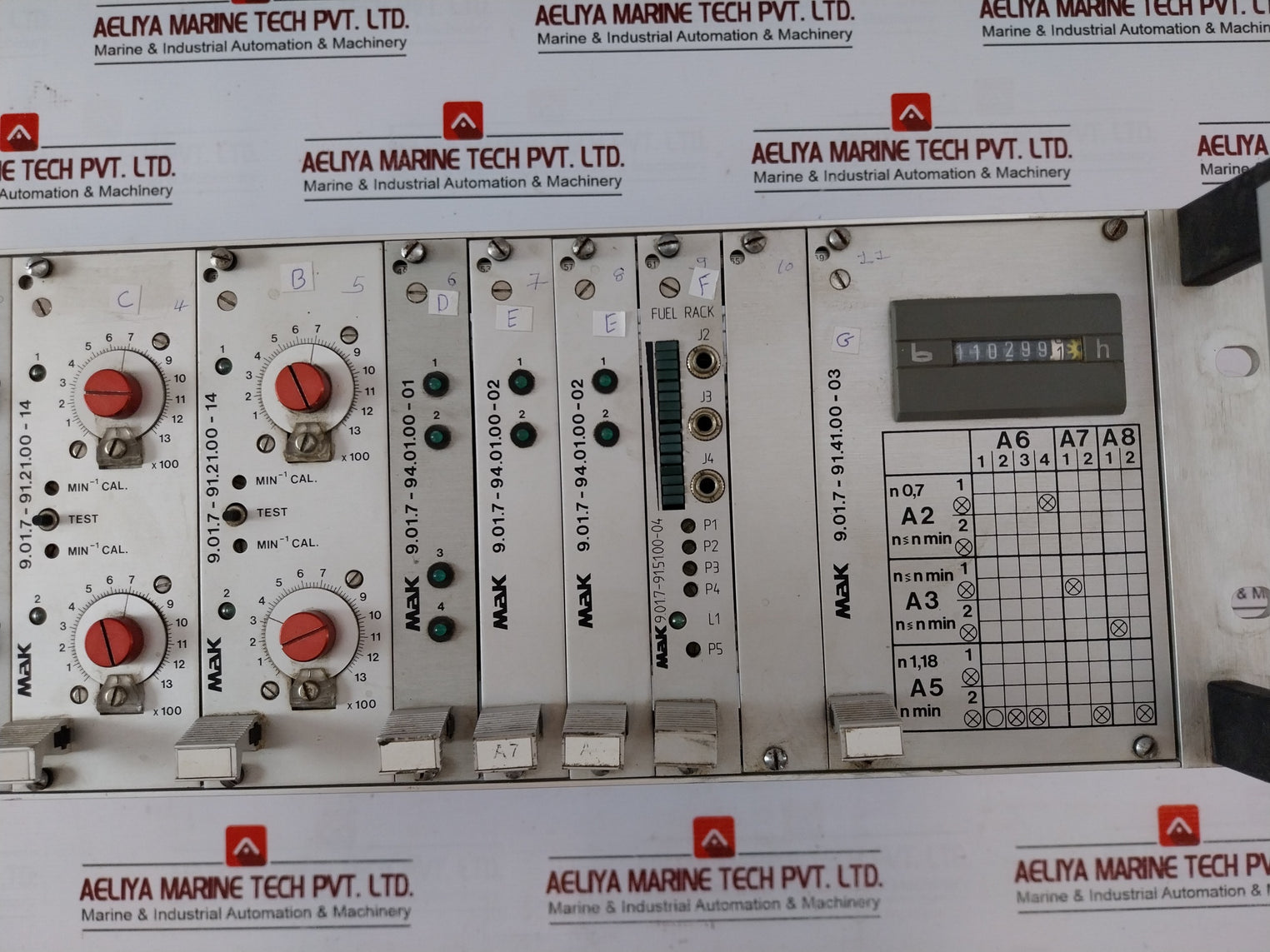 Mak 9.01.7-93.11.00-02 Motor Control Card Rack 9.01.7-91.21.00-14