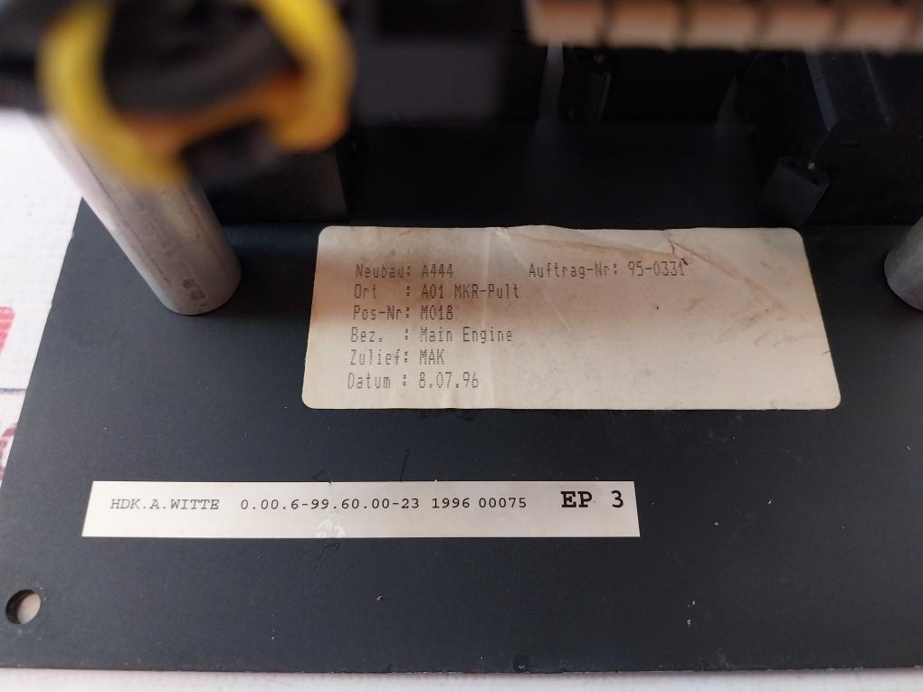 Mak Ep 3 Port Main Engine Start Stop Panel 250V Ac 10A 300V Ac 95-0331