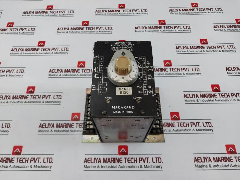 Makarand Electronics Sm 781-6-60md Motorised Potentiometer 0-90° 500e-240v Ac
