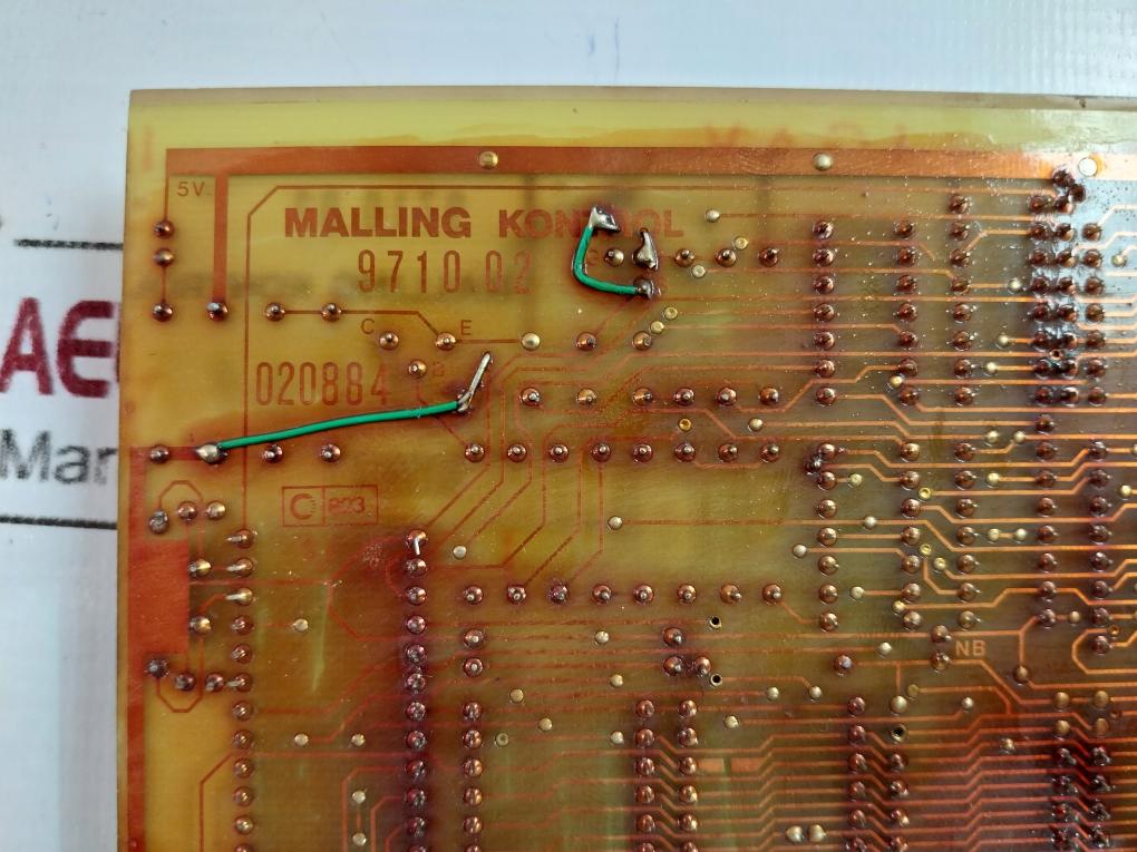Malling Kontrol 9710.02 Printed Circuit Board 020884 Used