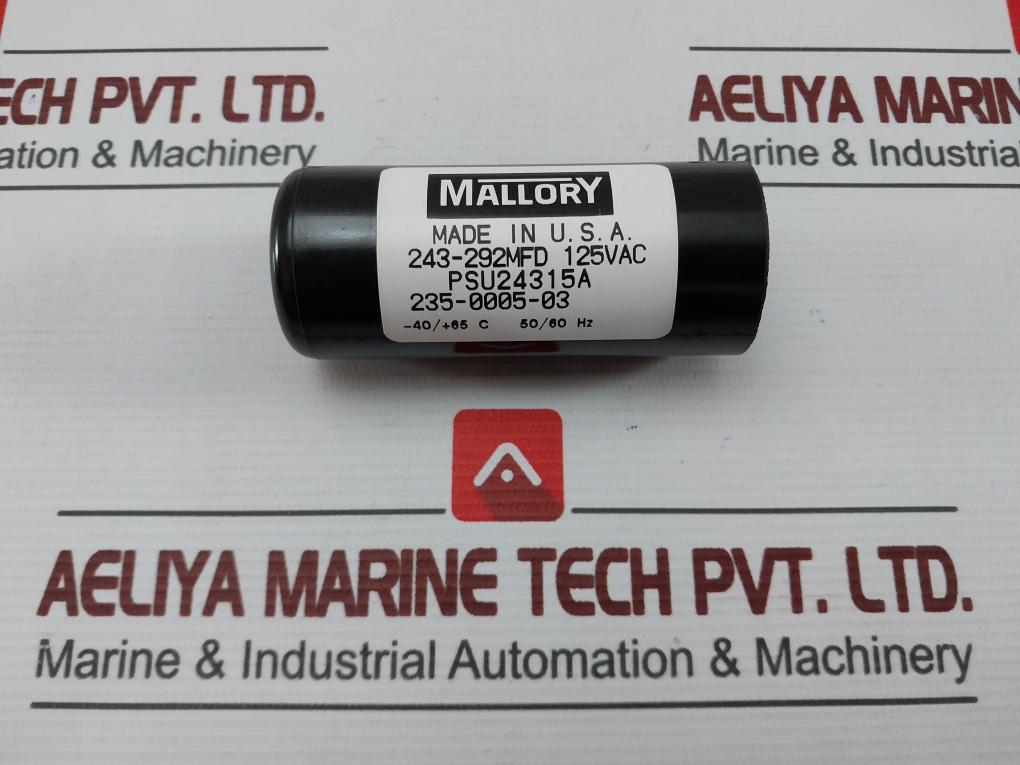 Mallory Psu24315A Motor Start Capacitor 50/60Hz