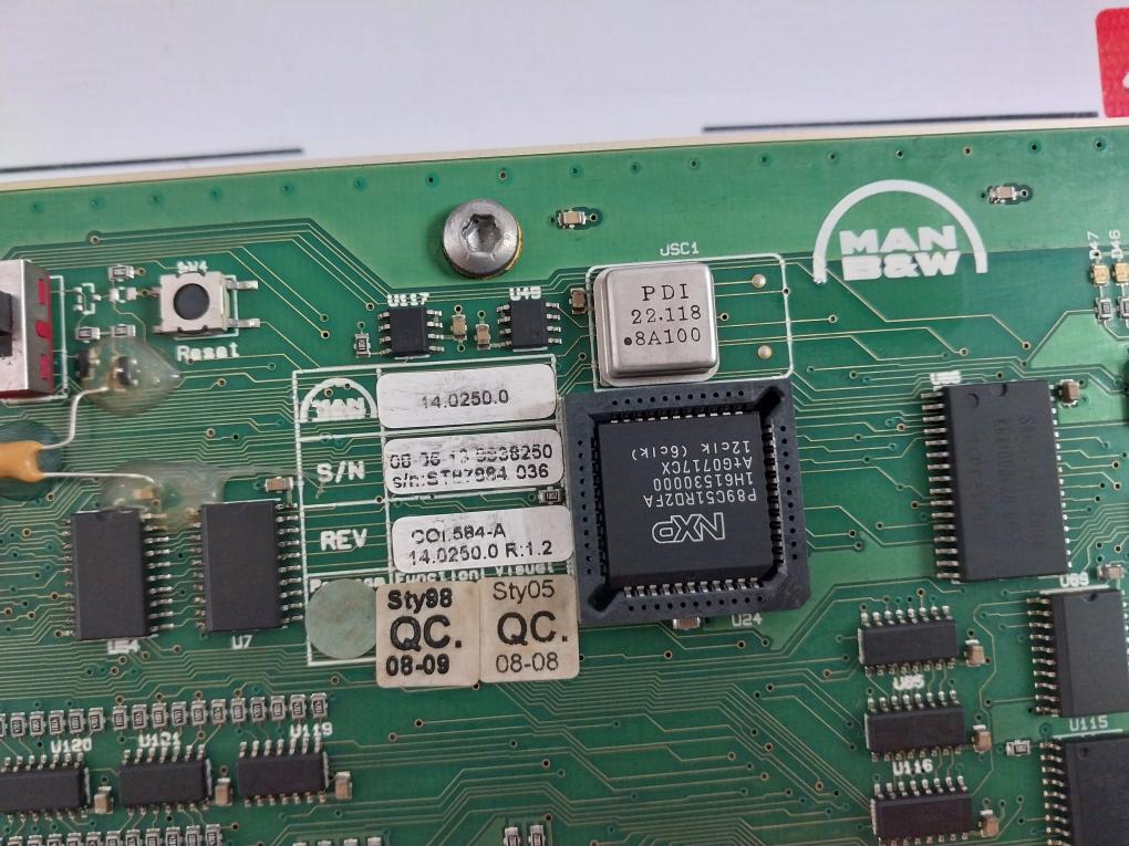 Man B&W 1211636-9 Bcu Module Rev 1.5 Mbd Pcb 1142354-4