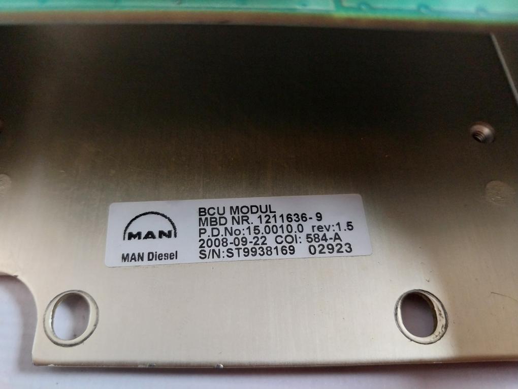Man B&W 1211636-9 Bcu Module Rev 1.5 Mbd Pcb 1142354-4