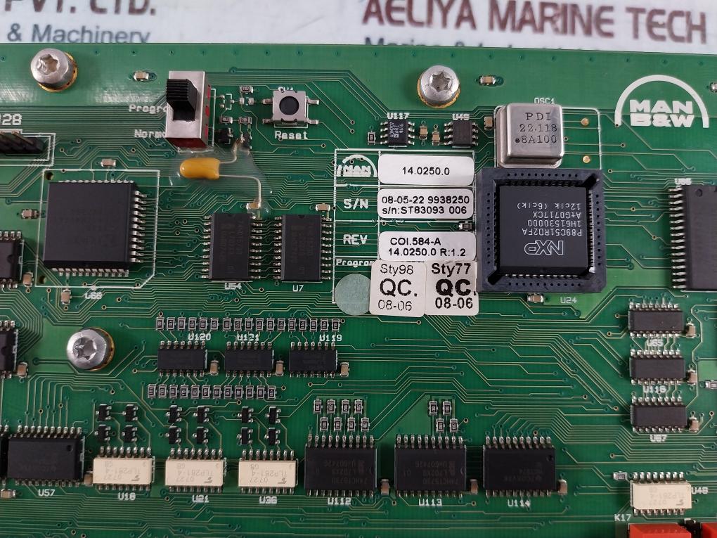Man B&W 1211636-9 Bcu Module Rev 1.5 Mbd Pcb 1142354-4