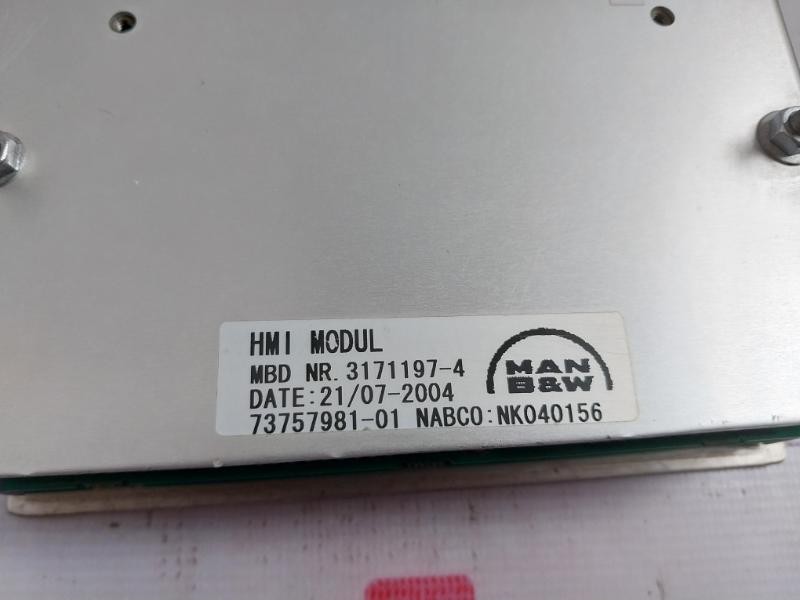 Man B&W 3171197-4 Human Machine Interface Module 73757981-01
