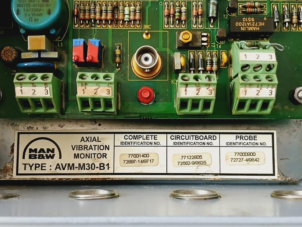 Man B&W Avm-m30-b1 Axial Vibration Monitor 24Vdc